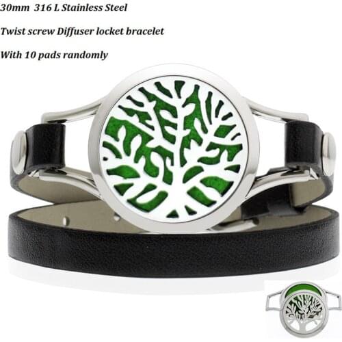 Diffuser Bracelet for Women men kids 30mm Aroma Perfume Essential oil twist screw locket Multicolor watch band wrap free padgift