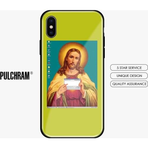 Jesus Christian art tempered glass cover for iPhone 5 5S SE 6 6S 7 8 Plus X Xr Xs 11 PRO Max soft silicone Phone case shell