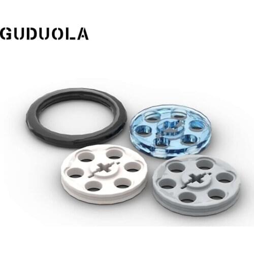 Guduola Technic Parts 4185 Wedge Belt Wheel Tyres and Rims 70162 Tire for Wedge-Belt Wheel/Pulley MOCBUILD Block Part 10pcs/lot