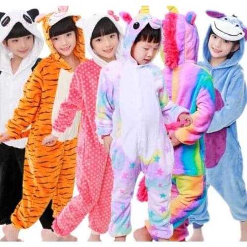 Kids Unicorn Pajamas Winter 2021 New Children Animal Cartoon Blanket Sleepers For Boy Girl Licorne Onesie Baby Costume