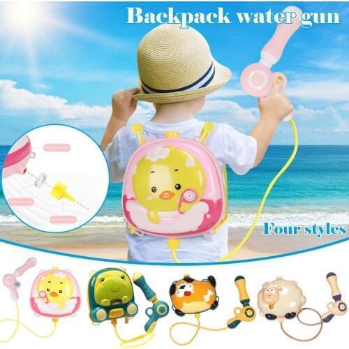 Water Gun Kids Baby Beach Toys Cartoon Animal Water Spray Toy Backpack Children Beach Play Toy Outdoor Watergun Toys Juguetes