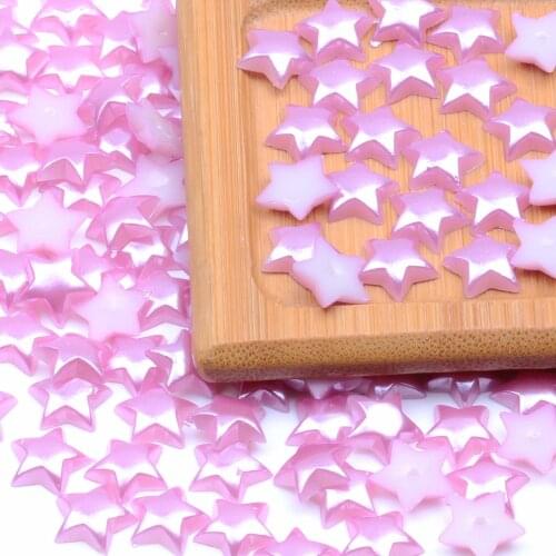 Starlet Shape 10g About 80pcs 10mm Many Colors Imitation Half Pearls Flatback Nail Art DIY Jewelry Crafts Laptop Decoration