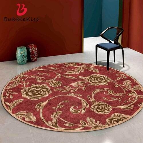 Bubble Kiss European Style Living Room Carpet Golden Flower Vintage Pattern Carpet Home Decor Bedroom Kids Room Rug Area Carpet