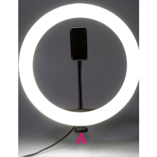 Youtube Shooting Vlog Selfie Circular Photo Ring Light Led Photographic Video Camera Lamp Studio Lighting Phone Holder