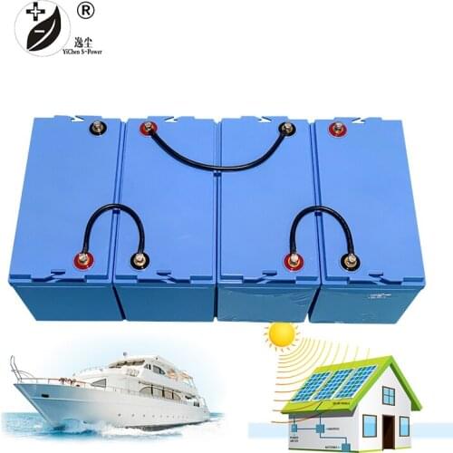 12V Lithium Iron Phosphate Battery 12V 400Ah 4S4P Smart Battery Boat Marine Trolling Motor LiFePO4 Battery Pack