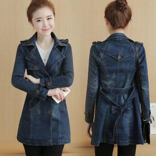 LOW LUV Women's Denim Trench Coats