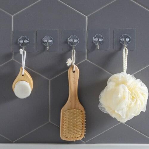 20PcsStrong Self Adhesive Suction Cup Wall Hooks Hanger Rack Suction Cup Waterproof Hooks Door for Bathroom Kitchen
