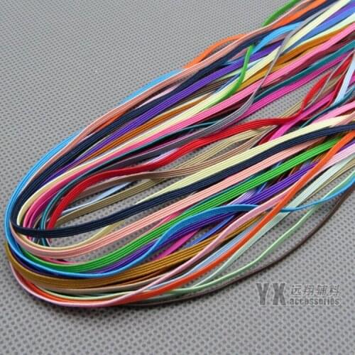 3mm 0.3cm small Elastic band 10merters/lot garment accessoriesFUXIA 25colors/rubber band for DIY hairpin sleeve collar sleepwear