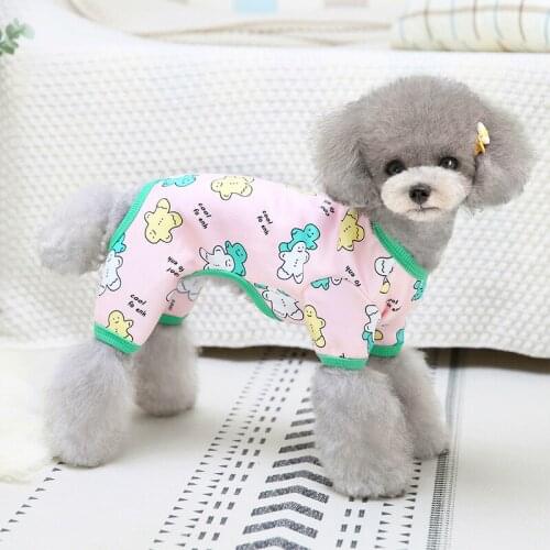 Autumn Winter Dog Sweatshirt Warm York Pet Clothes Cartoon Printed Cat Shirt Soft Puppy Long Sleeve Outfit for Small Medium Dogs