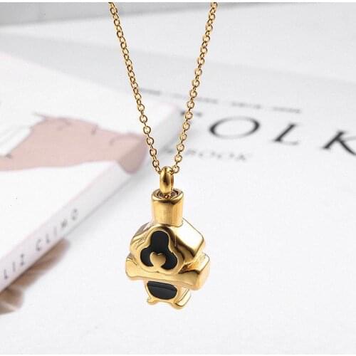 Commemorative Pet Dog Casket Sweater Chain Necklace Titanium Steel Pendant European and American New Perfume for Men LP1700