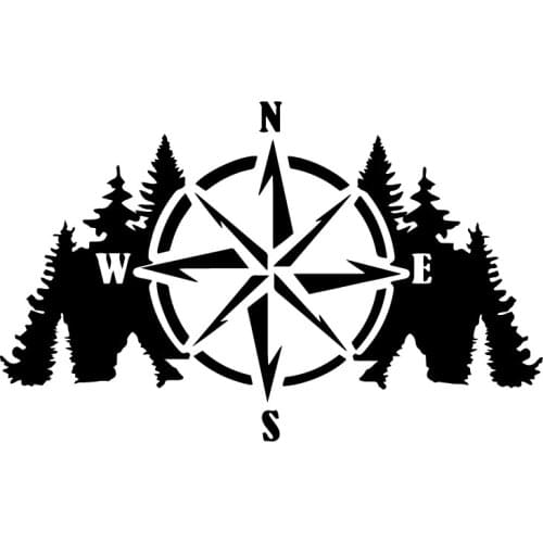 The lovely compass sticker of automobile is suitable for automobile, truck, motorcycle body modeling accessories