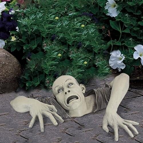 Garden Zombie Shape Funny Sculpture Home Furnishing Figurines Horror Terror Lifelike Resin Statue Party Decoration