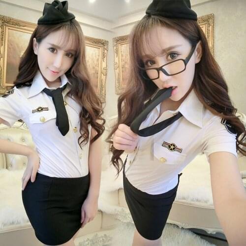 Sexy Female Stewardess Uniform Sexy Underwear Policewoman Seduces Sao Secretary Passionate Professional Suit