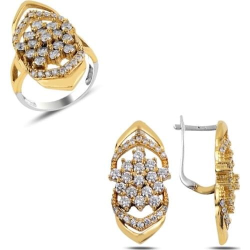 Silver 925 Sterling Zircon Cubic Zirconia Authentic Set