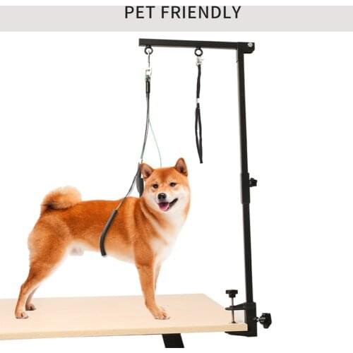 Foldable Pet Grooming Arm With Clamp Stainless Steel Adjustable Loop No Sit Haunch Holder For Large Small Dog Cat Holder Product