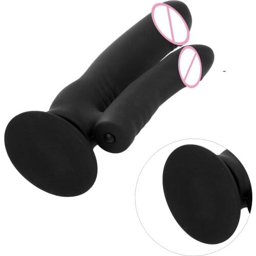 G spot Clitoris Stimulate Anal Plug Clitoris Stimulator Silicone Waterproof Female Double Dildo Vibrators