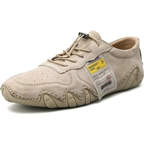 Genuine Leather Shoes Men Casual Shoes For Men loafers Fashion Men Flats comfortable walking Men shoes leather large size 46