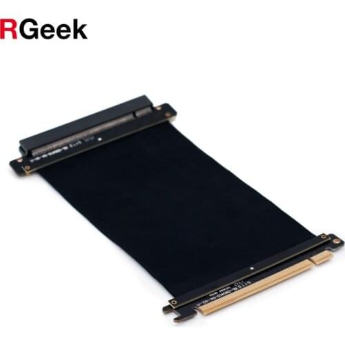 RGEEK PCI Express 3.0 High Speed 16X Flexible Cable Extension Port Adapter Riser Card PC Graphics Cards Connector Cable