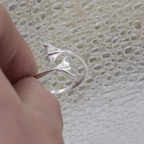 Ocean Jewelry 925 Sterling Rings Whale Tails Ring Nautical Ring outdoor sports series jewelry YLQ0619
