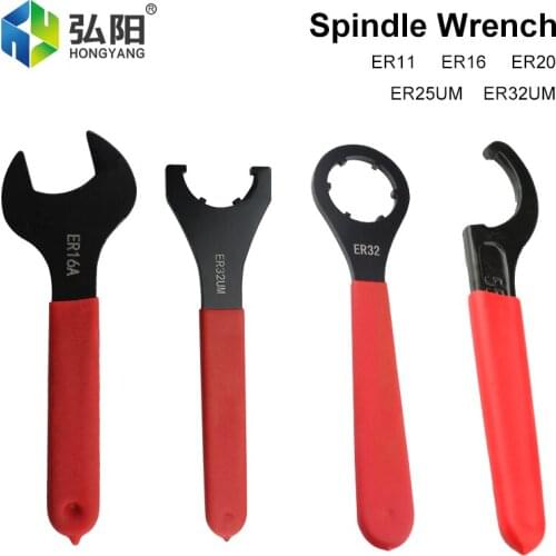 1pcs M/UM Type ER Wrench ER11 / 16 / 20 / 25 / 32 ER Chuck Nut Wrench Chuck Holder Tool Holder CNC Spindle Milling Lathe Tool