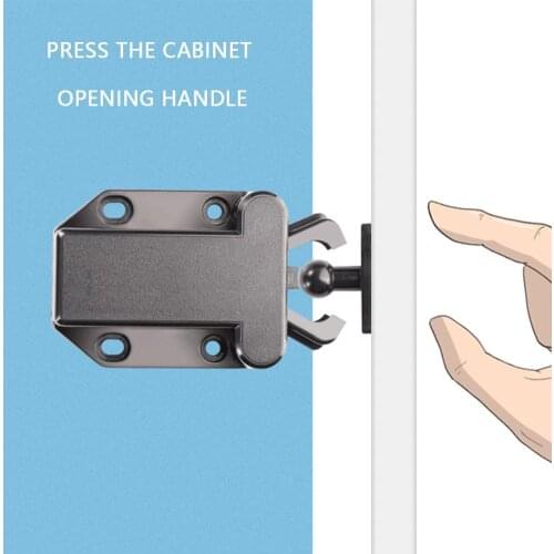 1Pcs Push To Open Beetles Magnetic Door Drawer Cabinet Door Self-locking Cupboard Rebound Catch Suction Device H6W2
