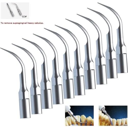 10pcs Dental Ultrasonic Piezo Scaler Tips G2 Tips Fit EMS Woodpecker