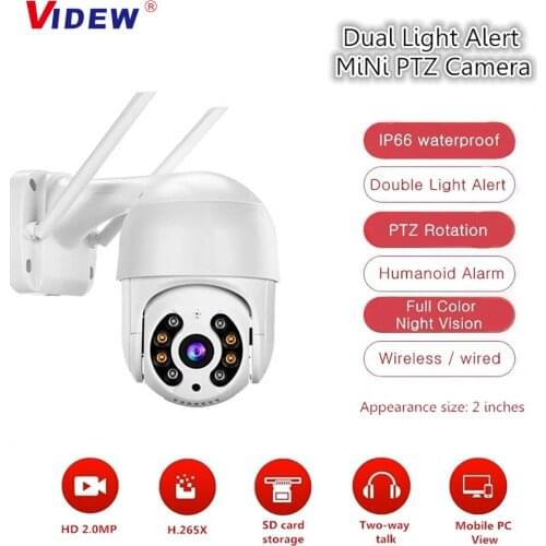 2MP/3MP PTZ IP Camera Waterproof HD Digital Zoom Speed Dome Super WiFi Security CCTV AI Human Detection ONVIF & RTSP