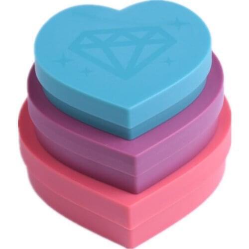 3Pcs/Set Large Capacity Heart shape Point Drill Diamond Painting Tray Plate Embroidery Tool Diamond Embroidery Accessories