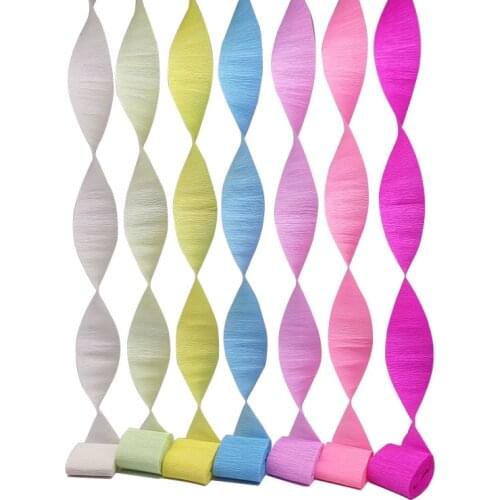 5cm*250cm Multicolor Crepe Paper Roll DIY Flower Party Baby Shower Birthday Decoration Supplies Crinkled Crepe Paper Craft