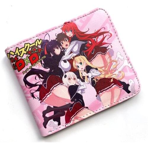 Anime High School DxD Rias Gremory Wallet Fashion PU Leather Purse Cosplay Short Wallets Gift