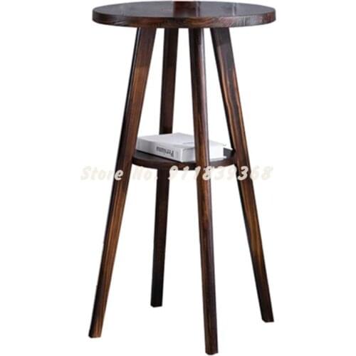 Solid Wood Bar Table And Chair Combination American Retro High Chair Family Coffee Table Table And Chair Living Room Outdoor Hig