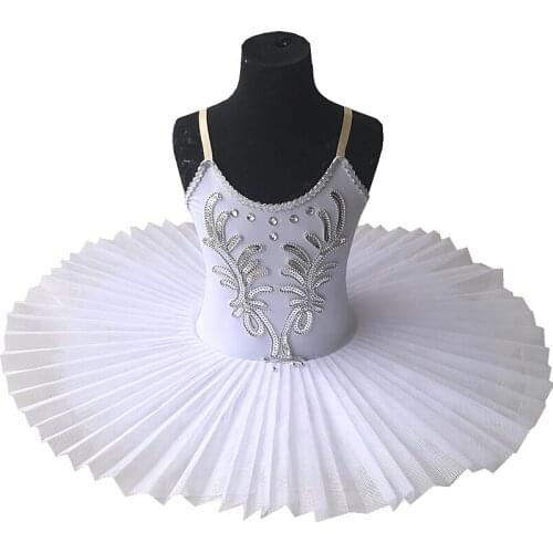 White Ballet Tutu Skirt Ballet Dress Childrens Swan Lake Costume Kids Belly Dance Costumes Stage Professional