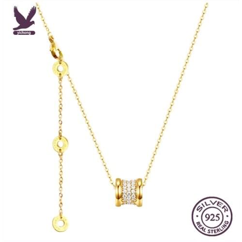 Digital Pendant Neck Chain Luxury Sterling Silver Anti Allergy Fast Necklace Design Feeling Roman Sexy Girl Necklace Jewelry