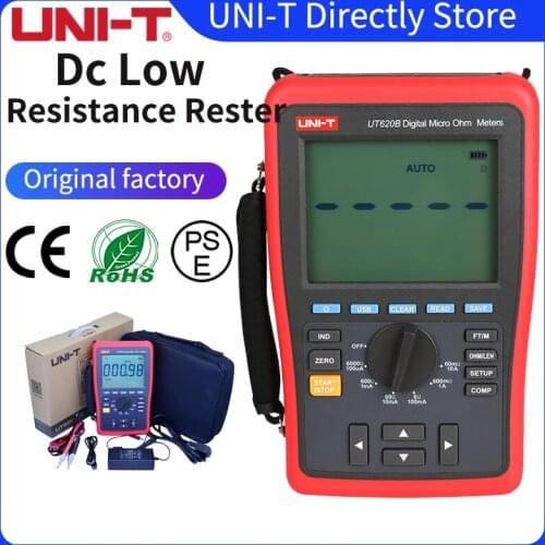 UNI-T UT620B Digital Micro Ohm Meters Manual Range LCD 60000 Counts Display High/Low limit Alarm USB Interface