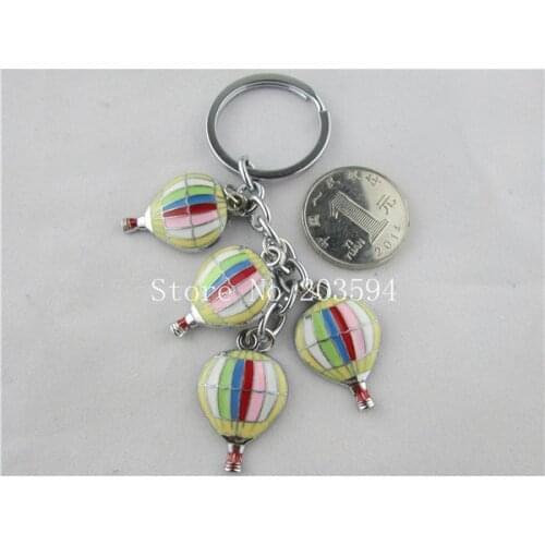 Enamel Colorful balloons Cartoon Keychain Male Womens Car couple Key Chain Key Ring For Christmas Gift