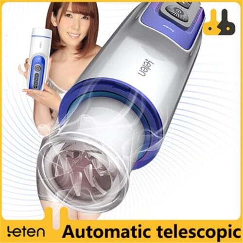 Leten Automatic Telescopic Piston Male Masturbator Cup Sex Machine Blowjob Sucking Pussy Masturbation Adult Sex Toys for Men 18