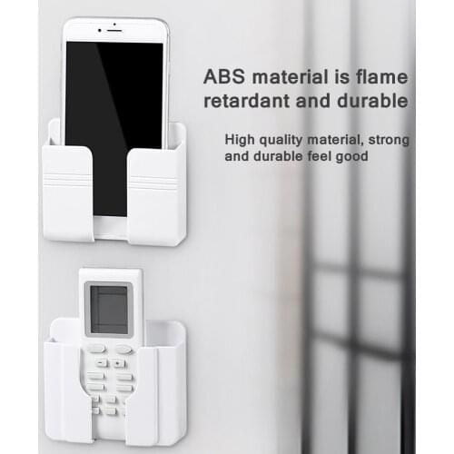 Multifunctional Remote Control Storage Box Wall Mount Free Punching Mobile Phone Wall Mount Wall Mount Storage Storage Rack