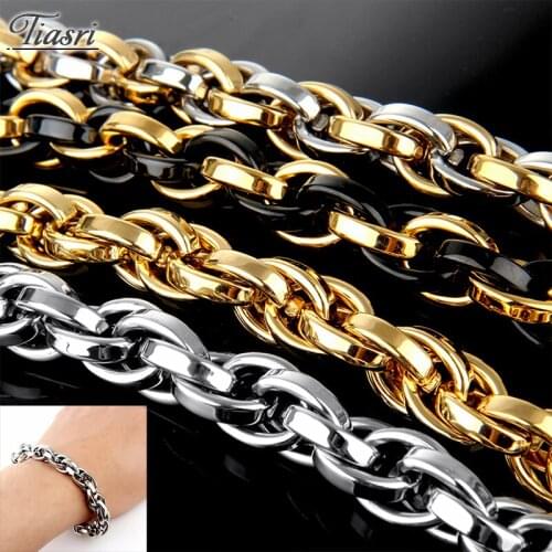 Tiasri 10mm Now Fashion Men Women Bracelet Friends Gift 316L High Quality Stainless Steel Jewelry Accessories Gothic Wholesale