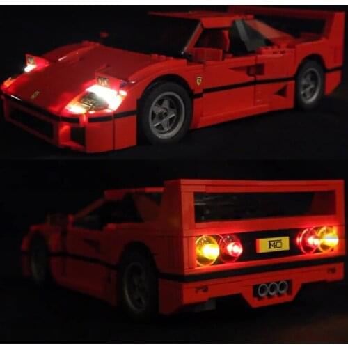 LED light up kit for lego technic 10248 Building Blocks Compatible 21004 Creator series F40 Sports car (only light included)