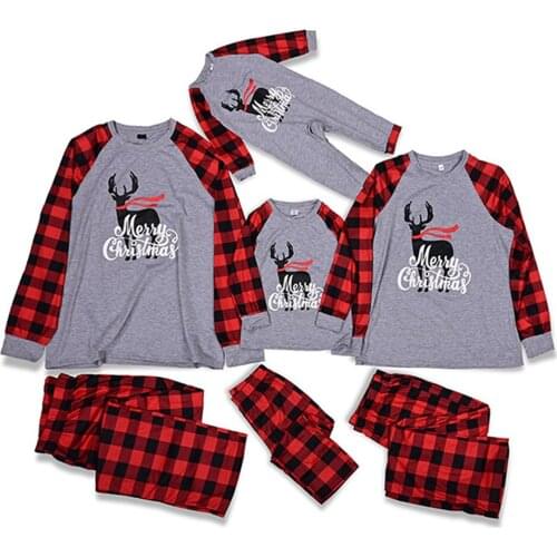 New Fashion Family Matching Clothing Christmas Pajamas Kids Sleepwear Outfits Men Women Pajamas Set Family Look