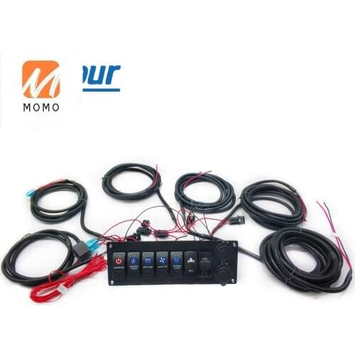 12 volt 8 gang rocker rocker toggle switch panel for car, truck, automotive,marine supplies with custom designation etched