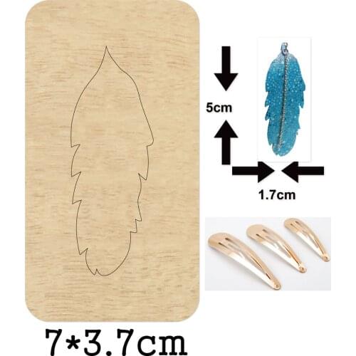 Feather Hair Clip Handwork Hairpin 2020 Cutting Mold Wood Dies Blade Rule Cutter For DIY Headdress Leather Cloth Paper Craft New