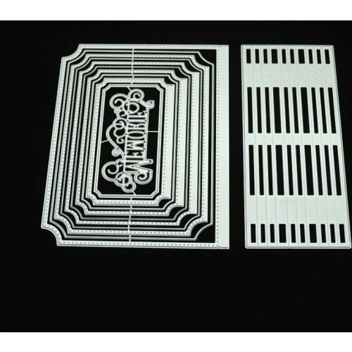 Book Frame Metal Cutting Dies Carbon Steel Book Memorie Stencil Decor Diy Scrapbooking Paper Card Embossing Dies Template