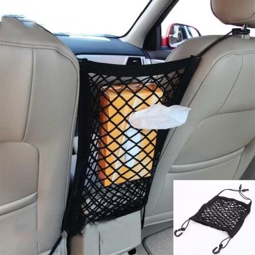 Strong Elastic Car Mesh Net Bag Between Car Organizer Seat Back Storage Bag Luggage Holder Pocket for Car Styling car