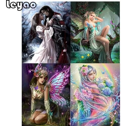 Fairy Diamond Painting Cross Stitch Full Square Round drill Diy Diamond Mosaic cartoon Diamond Embroidery sale