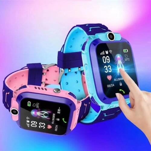English Version Q12 Childrens Smartwatch Waterproof Boys Girls SOS Safety Anti-lost Mobile Phone Smart Watches Use Sim Card