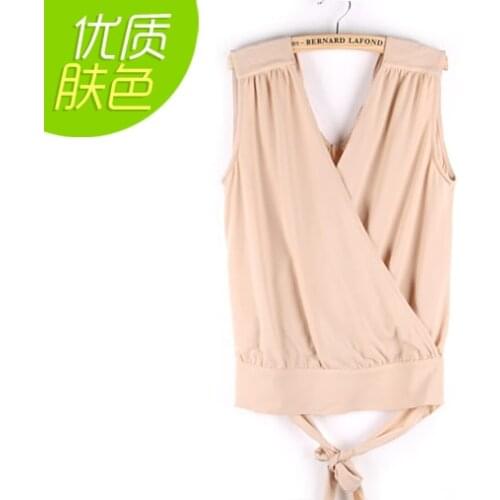 Ultralarge good elastic female sleeveless v-neck female summer vert top