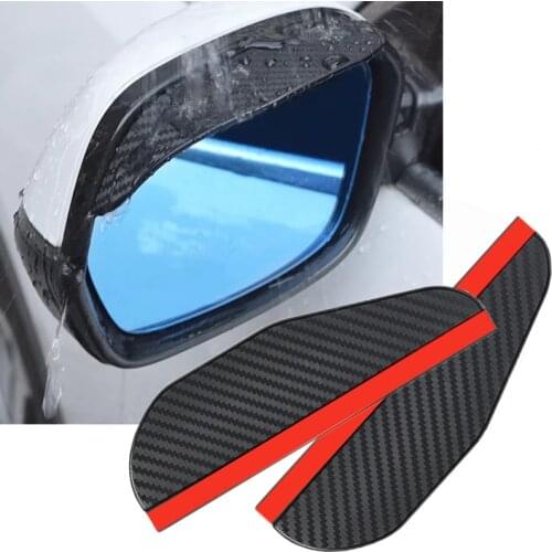 2Pcs PVC Car Rear View Mirror Sticker Rain Eyebrow Weatherstrip Auto Mirror Rain Shield Shade Cover Protector Guard Waterproof