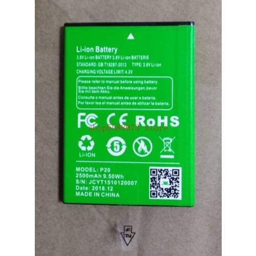 XGODY P20 phone battery 2500mah 3.8V for XGODY P20 D27 X6 Mobile Phone 5.5inch 18:9 MTK6580 Quad Core Cell Phones