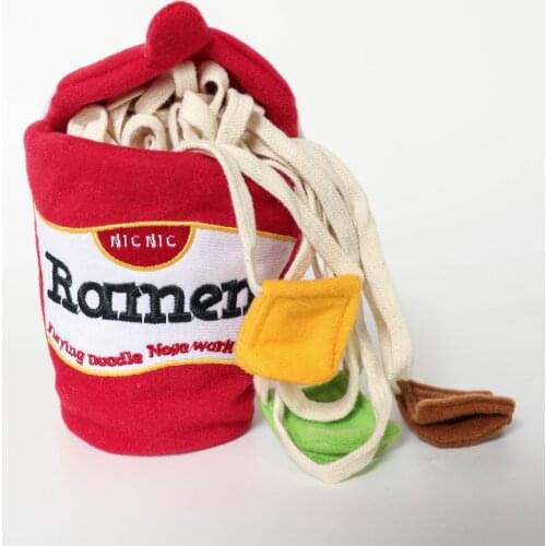 Funny Dogs Toy Ramen Treats Toy Pet Training Toy Pet Dog Squeak Interactive Dog Toy Hidden Food Sniffing Toy Molar Chew Durable
